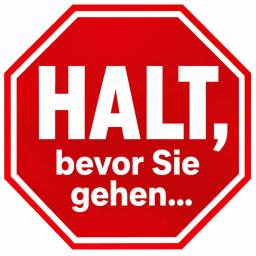 Halt, bevor Sie gehen...